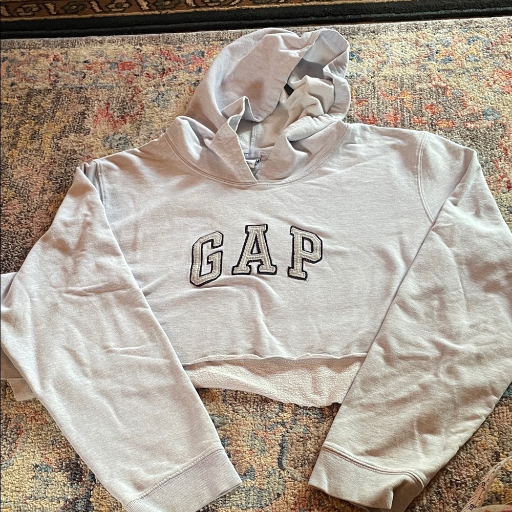 GAP Light Blue Cropped Hoodie